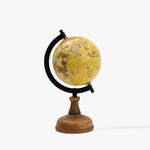 CASA DECOR Yellow Mellow Abstract Globe for Home Decor/Office Table/Gift for Boys/World Globe and Kids and Students Learning Dia -5 Inches