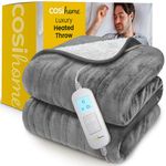 Cosi Home® Luxury Heated Throw - Electric Blanket - Extra Large Heated Blanket, Machine Washable Fleece & Sherpa with Digital Remote, Timer and 10 Heat Settings