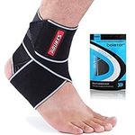 Beister Adjustable Compression Ankle Brace, Elastic Foot Support Wrap, Sprains Foot Brace for Sports Protect, Arthritis, Plantar Fasciitis, Achilles tendonitis