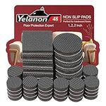 Yelanon Non Slip Furniture Pads -48 pcs(1+2+2)" Furniture Grippers, Non Skid for Furniture Legs,Self Adhesive Rubber Furniture Feet, Anti Slide Furniture Hardwood Floor Protector