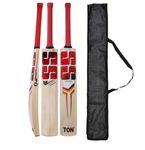 BA SPORTS Cricket Bat Popular Willow Full Size Hard Pressed Shaped For Superb Stroke (Ss Red) Cricket Bat With Bat Cover