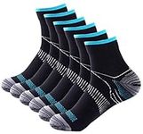 6 Pairs Johnda Compression Socks for Men and Women, Plantar Fasciitis Arch Support Foot Relieve Pain Supports Heel