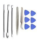 SVR-Pry Tools Set of 3 Metal Openers with 2 stainless steel tweezers and 6 plastic openers for Cell Phone and Gadget Repairing - Mobile Opening, disassembly And Repair