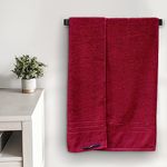 Artemis Egyptian 1 Piece Cotton Bath Towel | 75x175 cm | Maroon