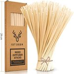 1st Deer Reed Diffuser Sticks – 100 pcs of Natural Rattan Essential Oil Aroma Refill Wood Sticks for Spa, Fragrance, Aromatherapy (24 cm x 3 mm)