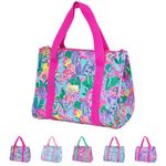 Lilly Pulitzer Insulated Lunch Cooler Bag, Large Capacity Women's Lunch Bag, Cute Lunch Box with Storage Pocket and Shoulder Straps, Me and My Zesty