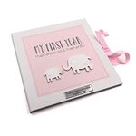 ukgiftstoreonline PERSONALISED BABY GIRL KEEPSAKE RECORD BOOK MY FIRST YEAR