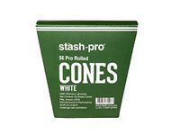 Stash-Pro Bleached White Paper 56 Pro-Rolled King Size Cones