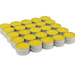 ZOPPER Citronella Tealights Candle 50 Pk - Mosquito Fly Insect Repellent Candle Ideal for Garden Decorative Natural Citronella Scent Tealight Candles - 4 Hour Burn Time Candles