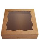 15-Pack 12"x12"x3"Brown Bakery Boxes with PVC Window for Pie and Cookies Boxes Large Natural Kraft Paper Box,Pack of 15