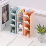 Plastic Compartment Pencil Pen Stationary Storage Stand Holder Organizer Office Desk Stationery Organiser Desktop Accessories Box Marker Art Paint Brush Vertical Stand (2)