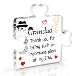 LOOPES Grandad Gifts from Grandchildren,Acrylic Plaque Grandad Presents Grandad Birthday Gifts Grandad Fathers Day Christmas Birthday Gifts for Grandad Grandpa Grandfather