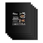 Beinear BBQ Grill Mats - 5 Pack 40 x 33 cm Heavy Duty Non Stick Reusable Teflon Barbecue Mats for Charcoal, Gas or Electric Grill Sheets, Universal Liners for Oven, Baking Mat