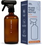 MAISONOVO Glass Spray Bottle | 16.9 fl oz Amber x 1 with 16 Labels