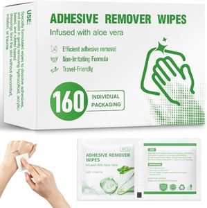 Adhesive Remover Wipes – Sting-Free & Hypoallergenic Medical Skin Adhesive Remover with Aloe for Bandage, Tape, Glue, Patch, Dressings & Ostomy Residue (160) (160)
