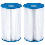 Summer Waves P57000202 Swimming Pool Pump Filter Cartridge, Pack of 2 Type A/C Replacement Filter Cartridge with Built-in chlorinator, for Pool Filter Pumps Hot Tub Spas