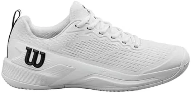 Wilson Rush Pro 4.5 Men's Wide Tennis Shoe, White/Black, Size 9.5