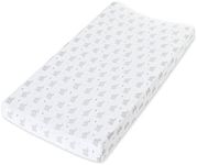 aden + anais Essentials Changing Pad Cover, 100% Cotton Muslin, Super Soft, Breathable, Tailored Snug Fit, Single, Baby Star