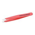 TWEEZERMAN Mini Tweezers (Hand-Ground Slanted Tips, Eyebrow Plucking, Professional Quality, Stainless Steel), Geranium