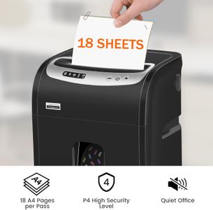 VidaTeco Micro-Cut Paper Shredder – High Security, Home Office