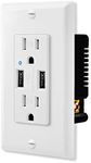 Dual USB Wall Outlet,Greencycle 15A