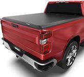 oEdRo Soft Roll Up Truck Bed Tonneau Cover Compatible with 2019-2024 Chevy Silverado/GMC Sierra 1500 New Body Style, Fleetside 6.6 ft Bed