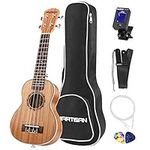 MARTISAN Soprano Ukulele Mahogany 21 Inch Professional Ukulele Hawaii Ukelele Aquila String with Gig Bag, Beginner Starter Pack (Tuner, Strap, Nylon Strings, Picks)