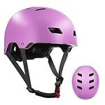 LANOVAGEAR Kids Bike Helmet for 2-14 Years Old Boys Girls, Adjustable Skateboard Helmet for Cycling, Skateboarding, Scooter, Skate (Purple, M)