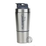 Polo Lifetime ELEMENT Protein Shakes Smoothies Supplements Gym Steel Shaker Bottle, Set of 1, Grey & Silver, 750ml