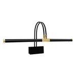 Cocoweb 22" Grand Piano Lamp, LED, Adjustable, Quality Lighting in Black with Brass Accents, with Plug-in Adapter - GPLED22D