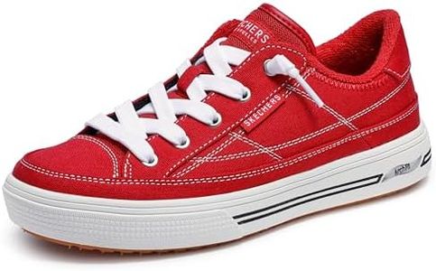 Skechers Women's Arcade Arch Fit-Arcata Sneaker, Red, 6.5