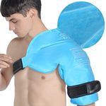 Relief Expert XL Shoulder Ice Pack Rotator Cuff Cold Therapy for Injuries Reusable Gel Cold Pack Wrap with Cold Compression Shoulder, Arm, Instant Pain Relief for Bursitis, Swelling - Soft Plush