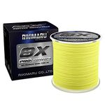 RIKIMARU Braid Pro 8X (Lemon Yellow, 50LB(0.35mm)-300Yds)