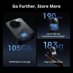 DJI Osmo 360 Adventure Combo – 8K Waterproof Action Camera, 128GB, 3 Batteries