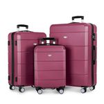 LUGG Travel Suitcase Set - Jetset 3-Piece Hard Shell Luggage, 20" 25" 28" Strong & Lightweight with Secure TSA Lock, Smooth 360° Wheels, Internal Pockets - Airline Approved