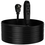 Kasonic 25-Feet 3 Outlet Extension Cord, 1 Pack, Triple Wire Grounded Multi Outlet, UL Listed 16/3 SPT-3, 13 Amp, 125V, 1625 Watts, Black