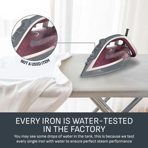 Tefal Ultraglide Steam Iron – Grey/Purple, Powerful Steam Performance