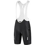 Przewalski Men's Cycling Bike Bib Shorts with Phone Pockets,4D Padded Breathable Biking Bicycle Bib Tights Black