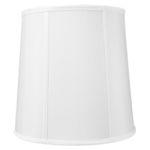 10x12x12 White Linen Fabric Drum Lampshade with Brass Spider fitter - Perfect for table and desk lamps - Medium, White