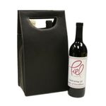 Piel Leather Double Wine Carrier, Chocolate, One Size