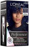 L'Oréal Paris, Permanent Hair Dye, Radiant Colour With Up To 100% Grey Coverage, Préférence Vivids, 1.102 Blue Black