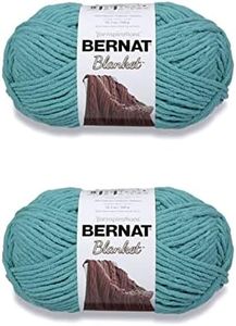 Bernat Blanket Light Teal Yarn - 2 Pack of 300g/10.5oz - Polyester - 6 Super Bulky - 220 Yards - Knitting/Crochet