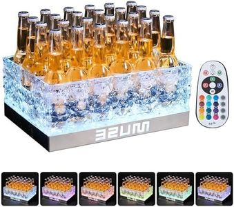 WILON LED Ice Bucket with Remote Large Beverage Tub for Champagne Beer Drink Wine, Light RGB Colorful Ice Bucket for Freezer, Hosting Party Essentials (up to 24 Bottles)