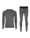 DANISH ENDURANCE Merino Wool Base Layer Men, Thermal Set Men, Long Johns & Long Sleeve Top, Thermal Underwear, Dark Grey, M