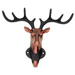 FERIO Deer Head Shape Hanging Hooks Key Holder for Home Zinc Alloy | Key Holder | Key Stand | Key Hangers for Wall Mount Rose Gold Finish for Home Décor (Pack of 1)