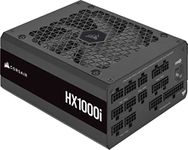 Corsair HX1000i Fully Modular Ultra-Low Noise ATX Power Supply - ATX 3.0 & PCIe 5.0 Compliant - Fluid Dynamic Bearing Fan - CORSAIR iCUE Software Compatible - 80 PLUS Platinum Efficiency - Black