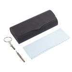 VIVID Vision Unisex Adult Lightweight Eyewear Specs Case Cover | Protect Eye Glasses | Chashma Dibbi | Spectacle Box | Closure - Magnetic | Faux Leather | IC-526 | Black | 3 in 1