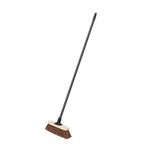 Addis 513883 Essentials Wooden Outdoor Complete Broom with Metal handle, Stiff Natural Bassine Bristles, 27.5cm (10.3/4") head, Natural/Black