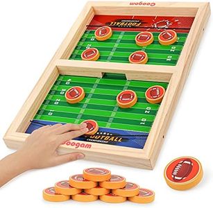 Coogam Fast Sling Puck Game, Wooden Sling Football Shot Board Game Large Table Interaction Speed Track Toy for Party Home Family Parents-Child Boys Girls Adult