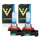 Voltage Automotive H11 Headlight Bulb Blue Eagle Brighter Upgrade (PAIR) - Replacement for High Beam Low Beam Driving Fog Light